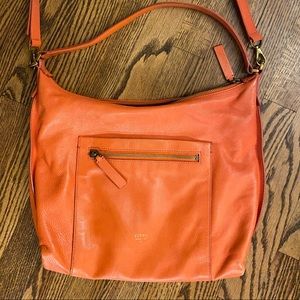 Fossil Vickery Shoulder Bag, coral